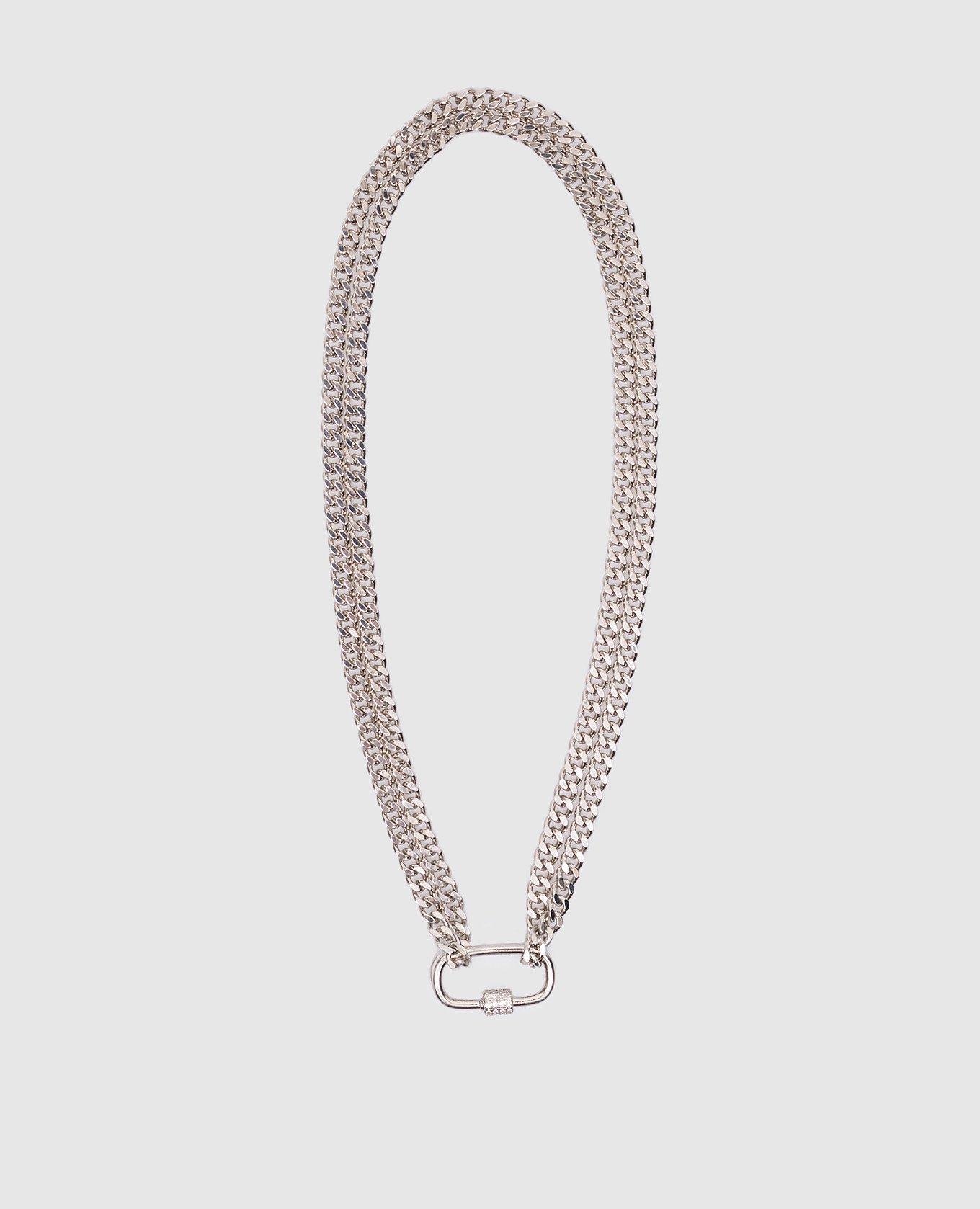

Серебряное колье CHAIN MARINER с подвеской с кристаллами, Серебристый, Колье