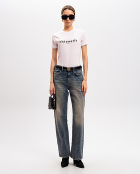 Givenchy Розовая футболка с логотипом BW70BFP704