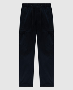 Moncler Синие брюки карго с логотипом. J20912A0002057314