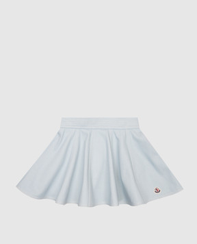 Moncler ENFANT Детская голубая юбка мини с нашивкой логотипа K19542D00002598KD810