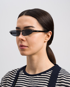 The Attico by Linda Farrow Чорні сонцезахисні окуляри Norma Cat Eye ATTICO73C3
