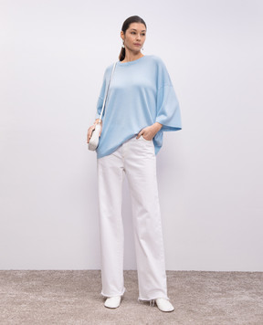 Allude Голубой топ из кашемира и шерсти 25217051