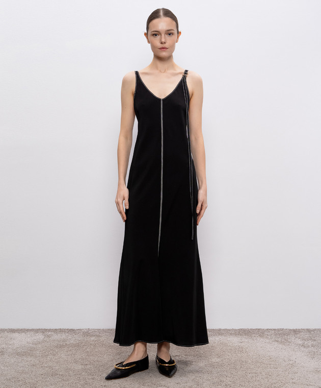 Max Mara Sportmax Черное платье UNIONE UNIONE изображение 3