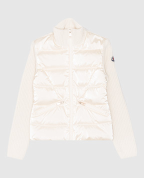 Moncler ENFANT Дитяча бежева комбінована куртка з логотипом J29549B00011M12411214