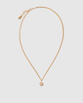 Off-White Золотистая цепочка Mini Dice OWOB13NS25MET001