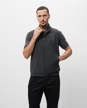 Dolce&Gabbana Сірий жилет з вовною з логотипом G9BMWTFURK8