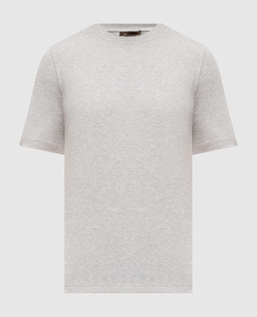 Doriani Cashmere Сіра меланжева футболка 858MMJ57