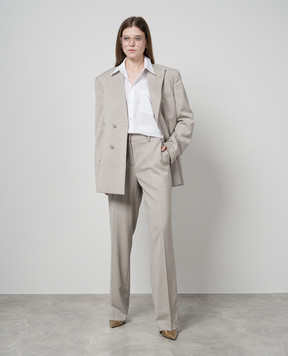 Helmut Lang Зелені штани з вовни O01HW204