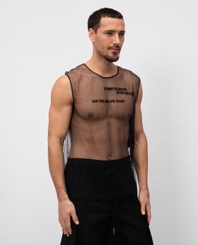Ann Demeulemeester Чорна майка Ysewijn з вишивкою B0012509FA585