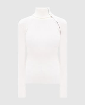 Max Mara Sportmax Белый гольф PINNA с молнией PINNA