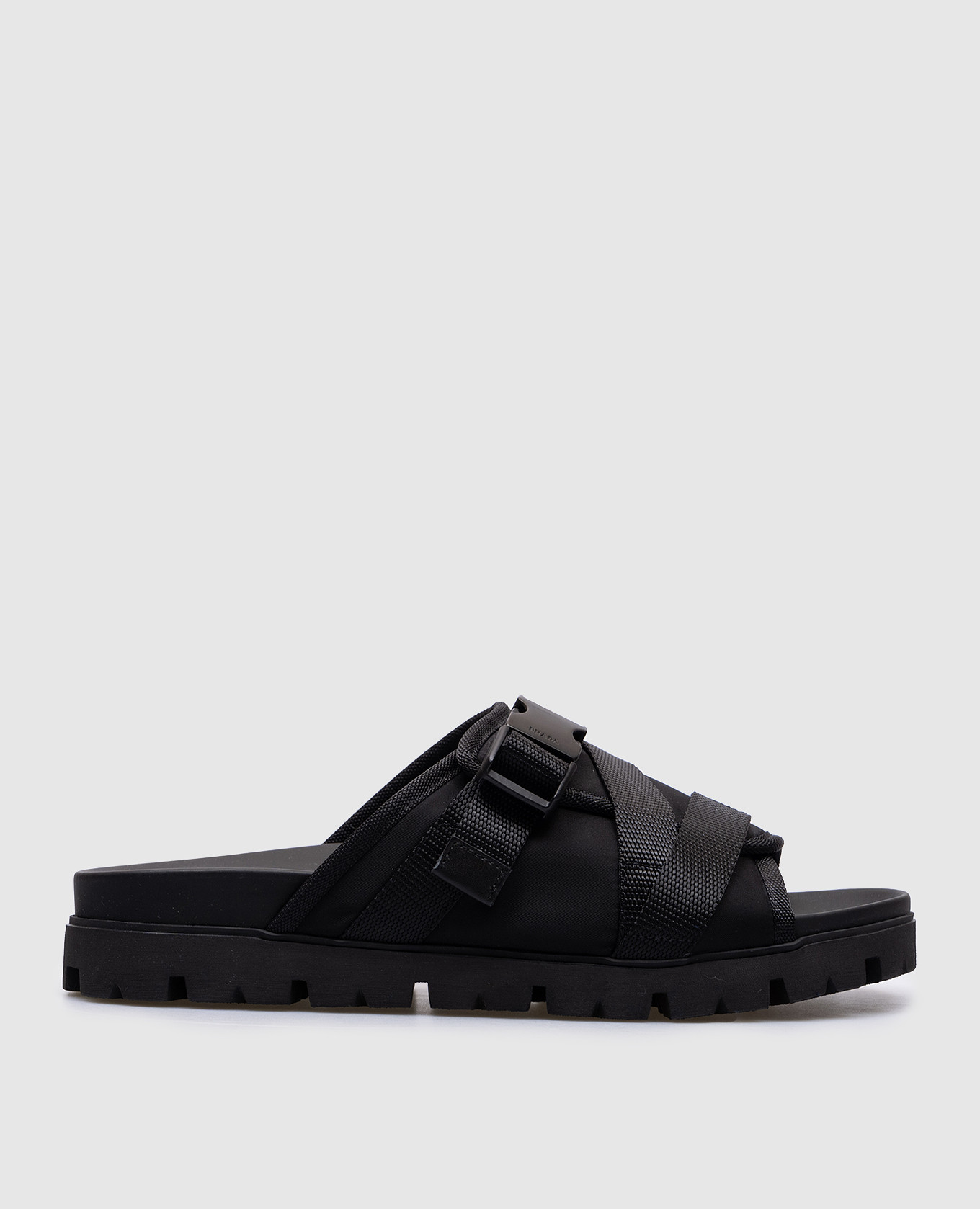 

Черные шлепанцы с брендовым принтом, Белый, Шлепанцы