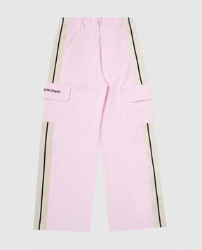 Palm Angels Дитячі рожеві спортивні штани з вишивкою логотипа PGCJ011S25FLE001612