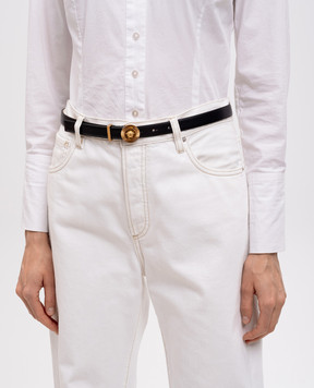 Versace Чорний шкіряний ремінь з емблемою Medusa 1004793DV3T
