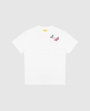 Off-White Дитяча біла футболка Butterfly OGAA001S25JER008