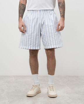 Vetements Белые шорты в полоску с логотипом UA66SS400Lm