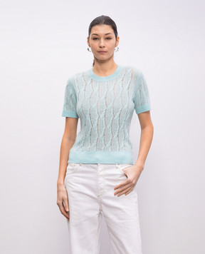Allude Голубой топ из кашемира 25211204