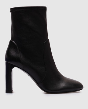 Stuart Weitzman Черные кожаные ботильоны BABETTE SL544