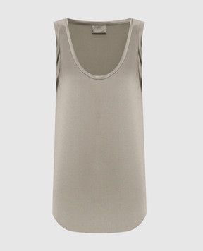 Brunello Cucinelli Зелений топ із шовку M0C59E0600