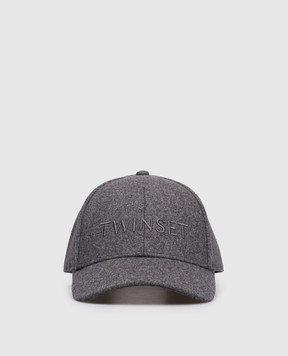 Twinset Сіра кепка з вовною 252TA4430