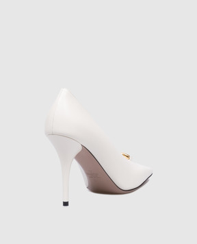 Valentino Білі шкіряні човники VLogo 5W2S0JT5EEY