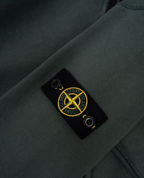 Stone Island Дитяча зелена спортивна куртка зі знімним патчем логотипа 8116607201012