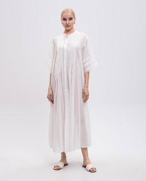 Twinset Біла сукня-сорочка з логотипом 251LM2WBB