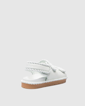 Bottega Veneta Зеленые кожаные сандалии Jack 775343VBSD0