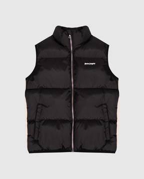 Palm Angels Дитячий чорний жилет з нашивкою логотипа PBEJ003C99FAB001812