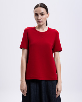 Max Mara Червона футболка TUBO з вишивкою логотипа TUBO