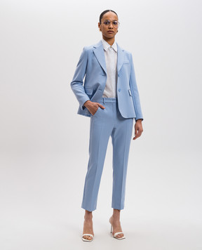 Max Mara Біла блуза LAMA із шовку в смужку LAMA