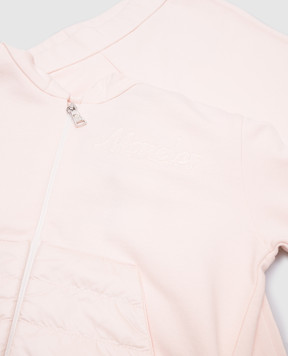 Moncler ENFANT Дитячий рожевий спортивний костюм з логотипом K19518M00004899AR