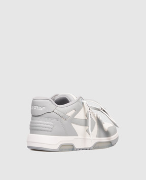 Off-White Сірі шкіряні кросівки Out Of Office M189C9L007