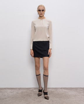Brunello Cucinelli Бежевое платье из шелка M0S28A85E1