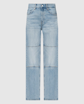 Helmut Lang Голубые джинсы с акцентными швами O01DW207