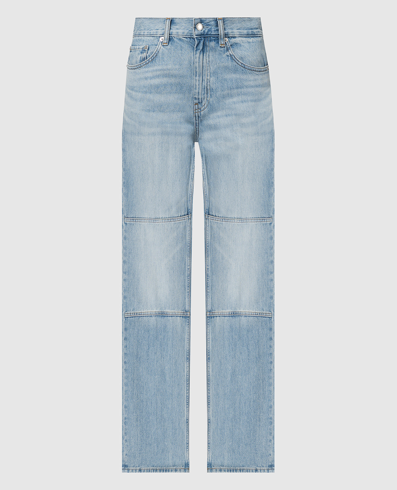 Blue jeans with accent seams