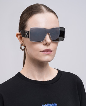 Off-White Серебряные очки Аspen с зеркальным эффектом OERI14GS25MET001