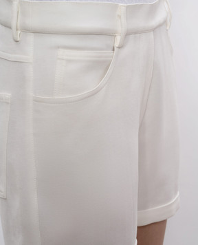 Brunello Cucinelli Белые шорты с отворотами MB97850839y
