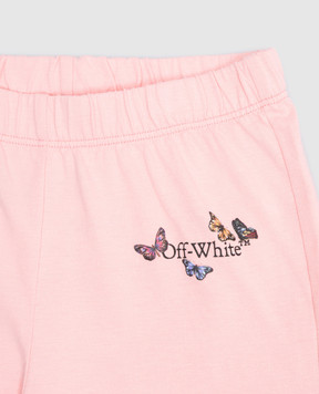 Off-White Дитячі рожеві шорти Вutterfly OG6X001S25JER001