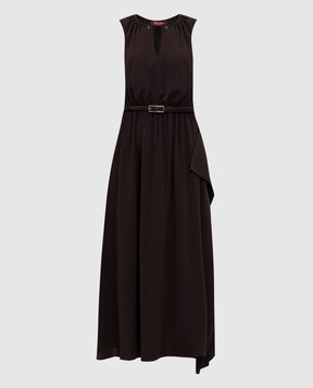 Max Mara Коричневое платье миди AMOUR AMOUR