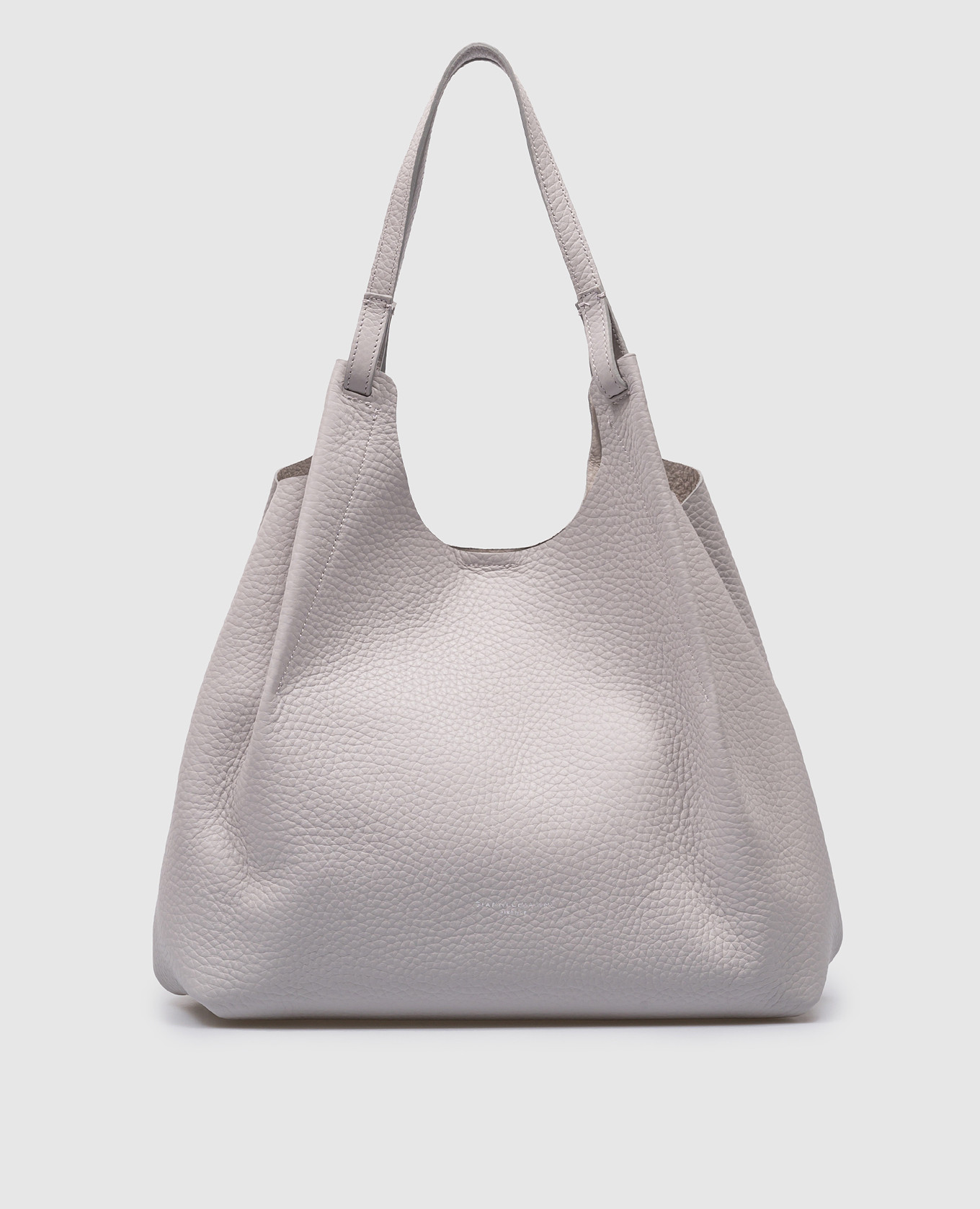 Dua logo tote in gray leather