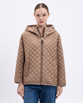 Max Mara Бежева двостороння куртка LEO з логотипом LEO