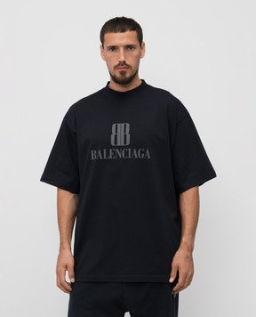Balenciaga Чорна футболка Nano BB 764235TSVU4
