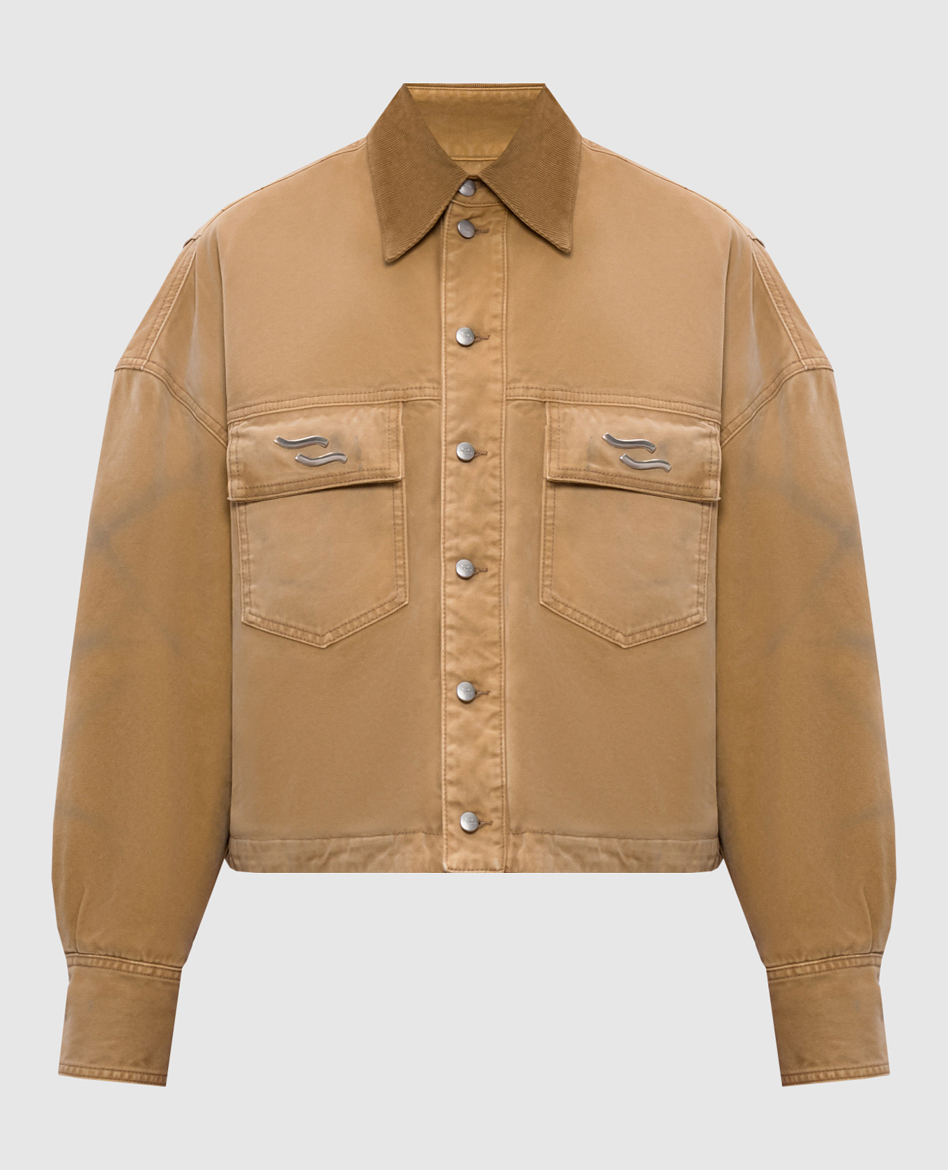 

Коричневая куртка Jiacca с винтажным эффектом, Коричневый, Куртки