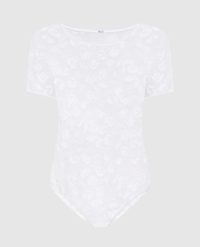 Wolford Біле ажурне боді 79132