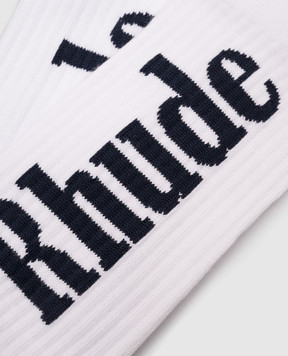 Rhude Білі шкарпетки з логотипом RHPS25SO02117