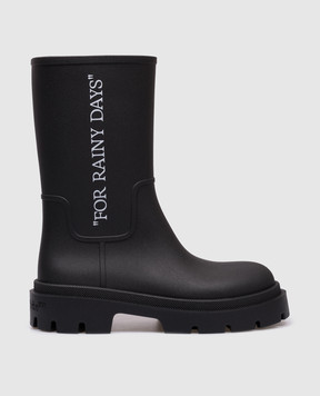 Off-White Чорні черевики Reboot Rainy Days OMIE00BC99MAT001