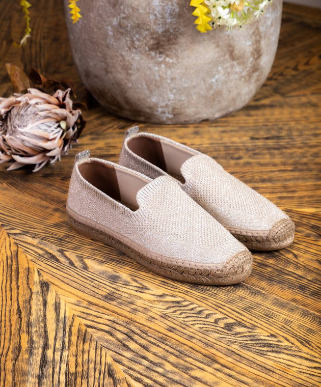 Brunello Cucinelli Сірі еспадрильї з люрексом MZ34G2696 зображення 7