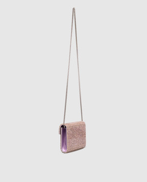 Jimmy Choo Розовый клатч Candy с глитером CANDYRGG