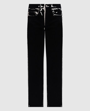 PROENZA SCHOULER Чорні джинси з контрастним принтом R2448005DCP58