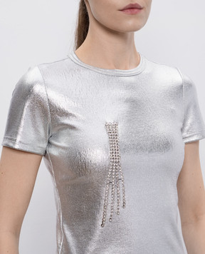 Max Mara Weekend Срібляста брошка ADDI з кристалами ADDI